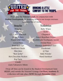 United for the Troops Flyer  