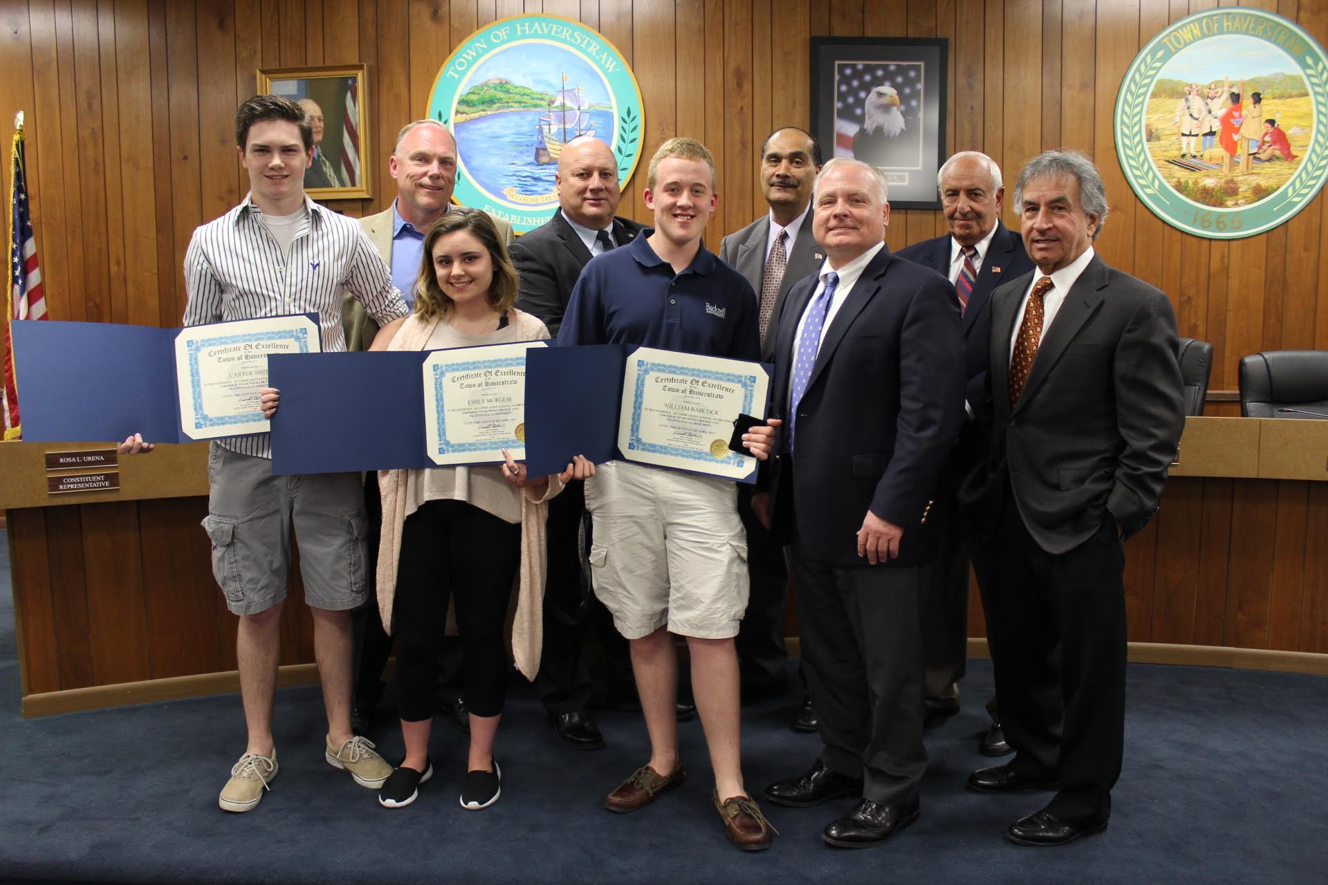 SOCIAL STUDIES STUDENTS HONORED BY HAVERSTRAW TOWN BOARD