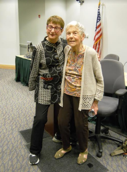 Suffern resident and Holocaust survivor Trudy Album with RCC professor Dr. Elaine Padilla