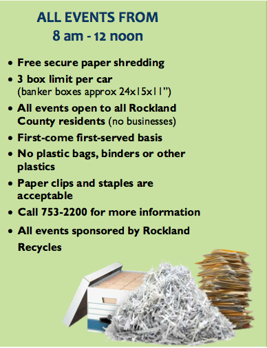PAPER SHRED IN HAVERSTRAW SATURDAY