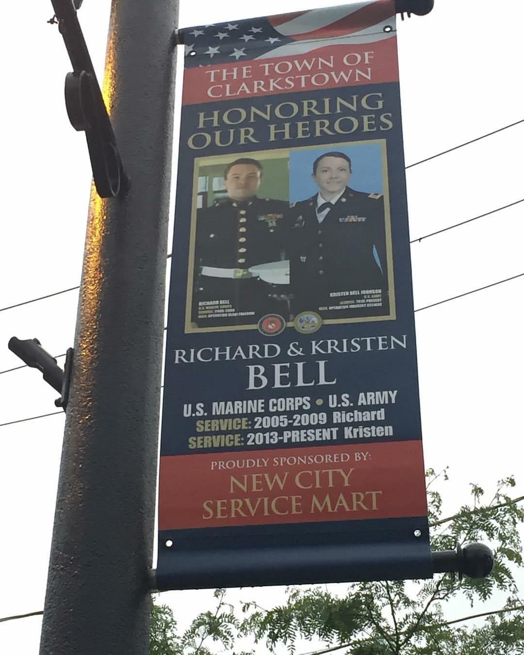 TOWN OF CLARKSTOWN DISPLAYS MILITARY TRIBUTE BANNERS FOR MEMORIAL DAY