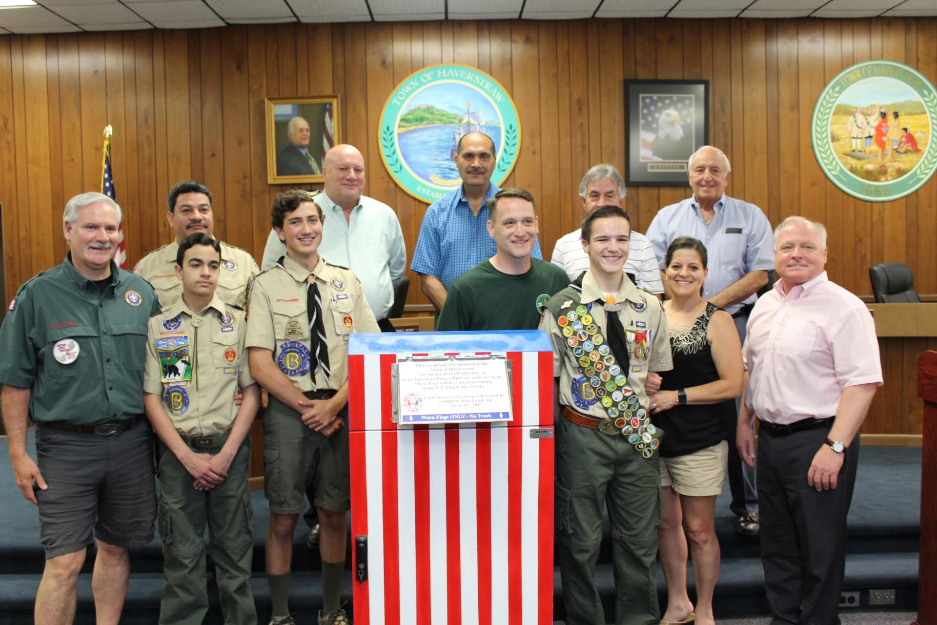 KOLESAR’S EAGLE SCOUT PROJECT ANNOUNCED AT HAVERSTRAW BOARD MEETING