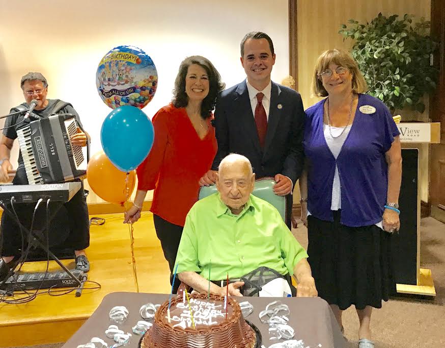 Carlucci Celebrates WW2 Veteran’s 102nd Birthday with FountainView Senior Living Community