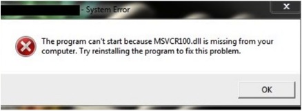 How to Fix: msvcr100.dll Is Missing