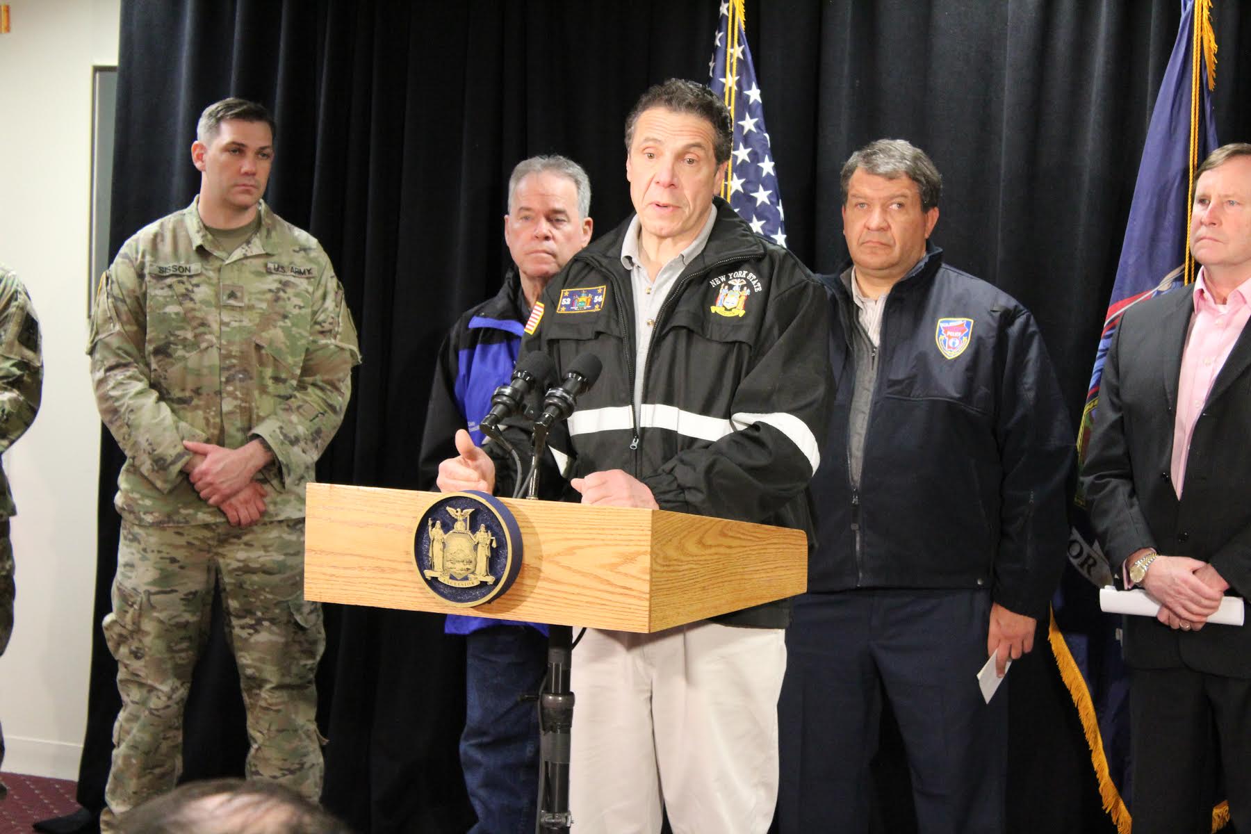 DAY AND CUOMO HOLD JOINT PRESS CONFERENCE PRIOR TO NOR’EASTER