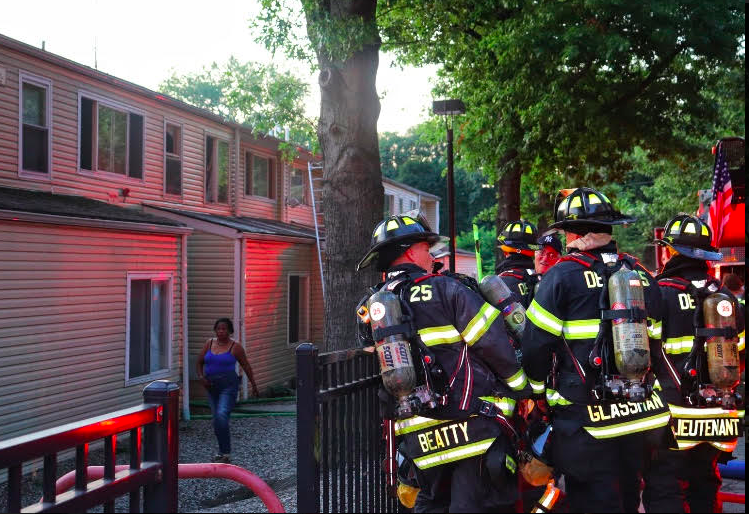 Fire at Lakeview Village Apartments in Spring Valley