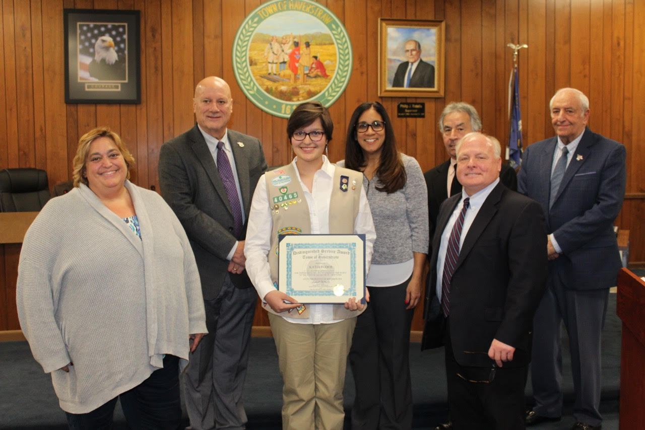 Girl Scout Recognized By Town of Haverstraw