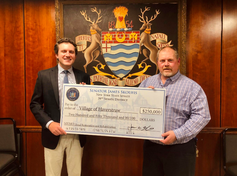 Skoufis Presents Kohut with $250k Grant for Haverstraw Roads