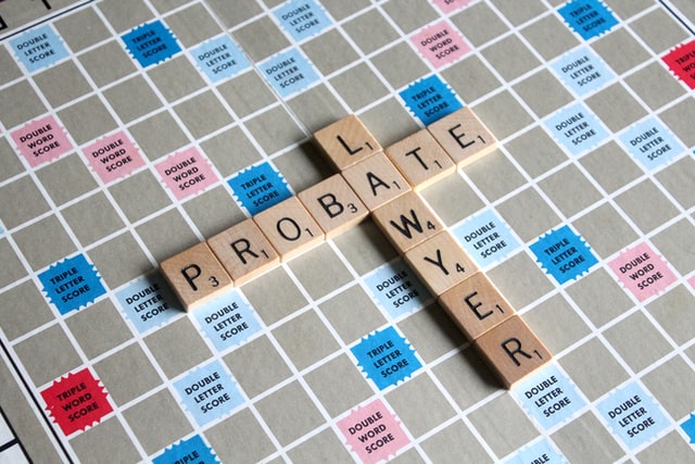 probate lawyer spelled out in scrabble