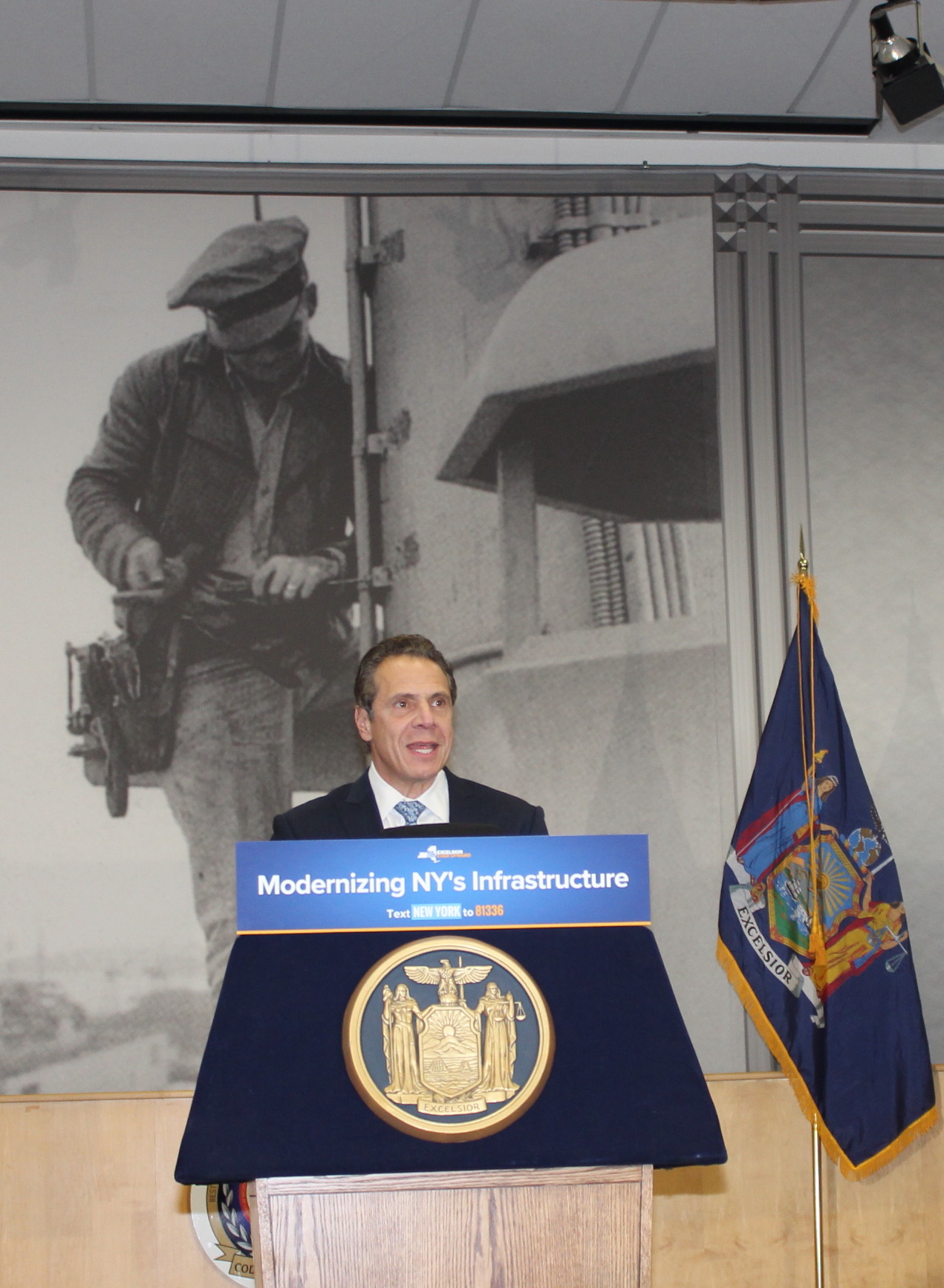 Cuomo on a recent visit to mid-Hudson to talk about upgrades to NYS Thruway