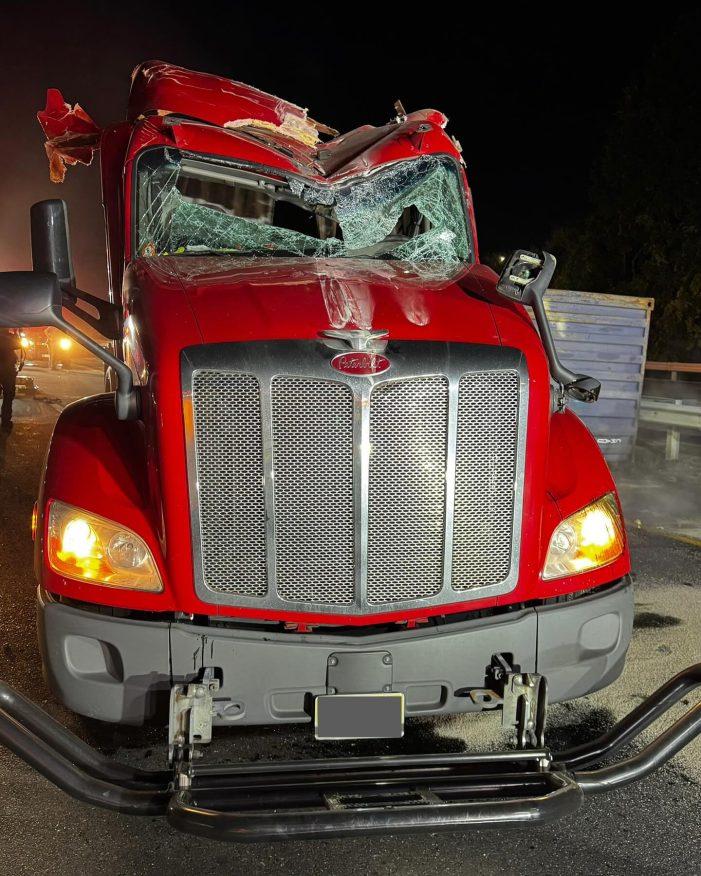 Tractor trailer rolls over in Nanuet