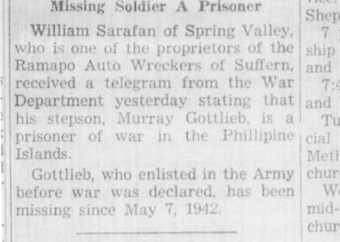 Our Forgotten but Notable Neighbors: Pvt. Murray Gottlieb, Part One