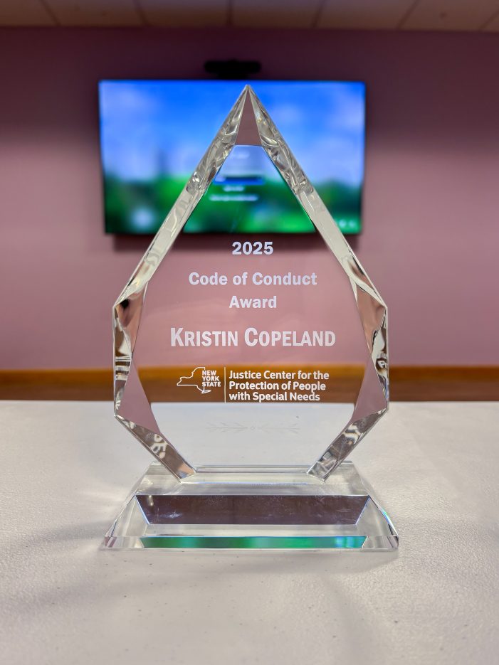 NYS Justice Center Honors Rockland Psych Center Care Worker