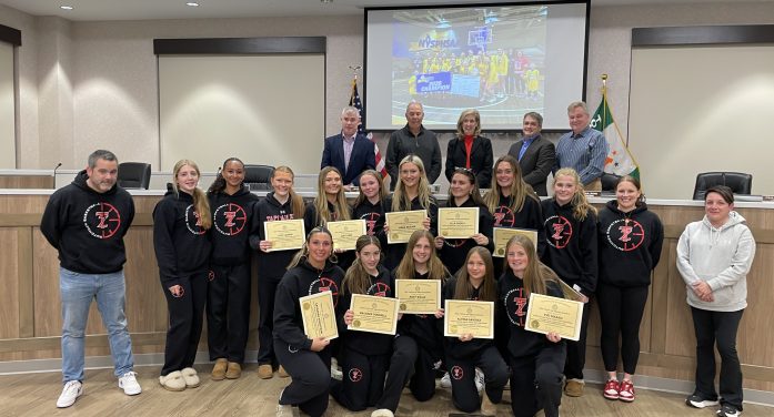 TZ Basketball State Champions Honored at Town Hall
